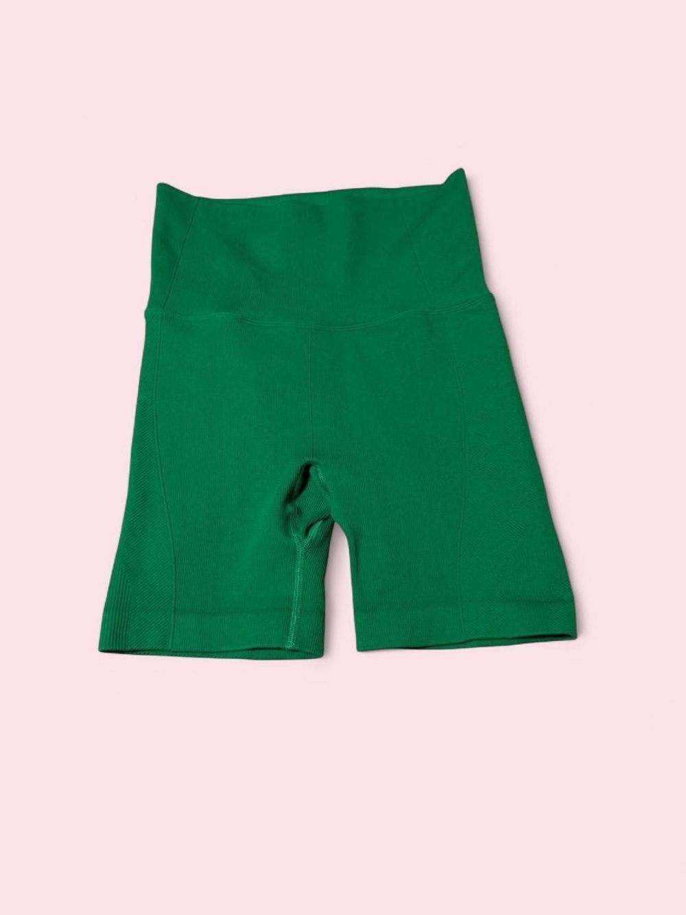 all in motion Green High-Rise Ribbed Bike Shorts